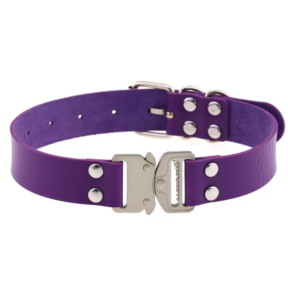Y2K Punk Buckle Choker – Industrial Subculture Collar for Baddies