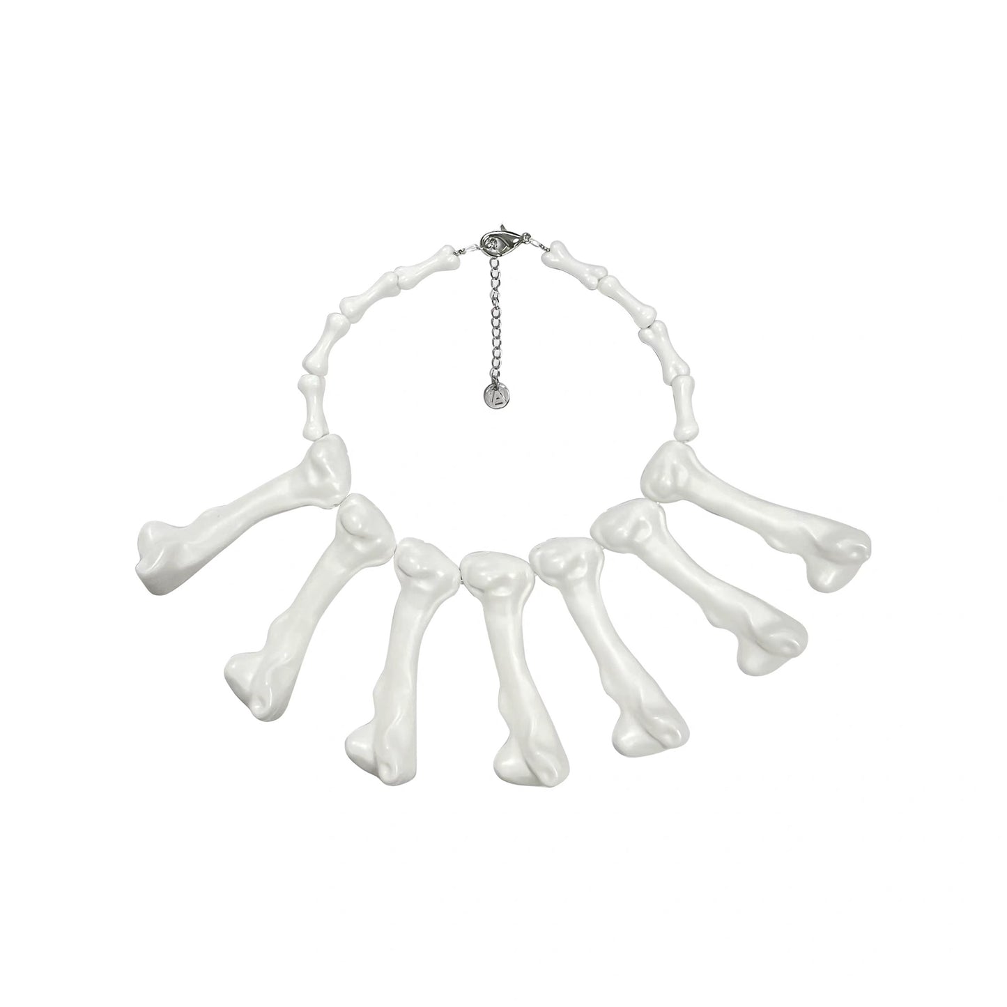 Rizznova Alt Gothic Punk Bone-Inspired Heavy PU Leather Choker Necklace