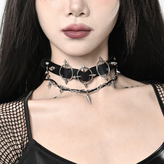Metal Chain PU Choker