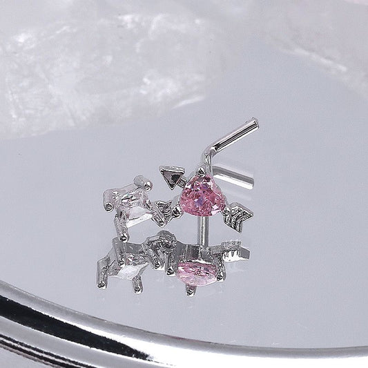 Rizznova Pink Collection Nose Stud-0.8mm