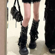 Studded Slouch Platform Rider Boots product image 4