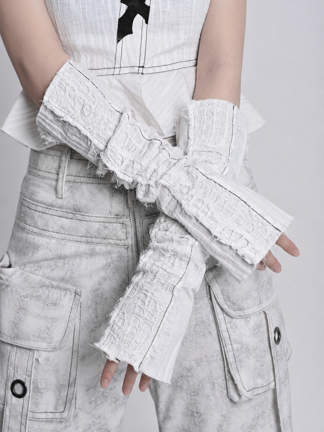 Distressed Layered Arm Warmers product image 2