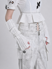 Distressed Layered Arm Warmers product image 3