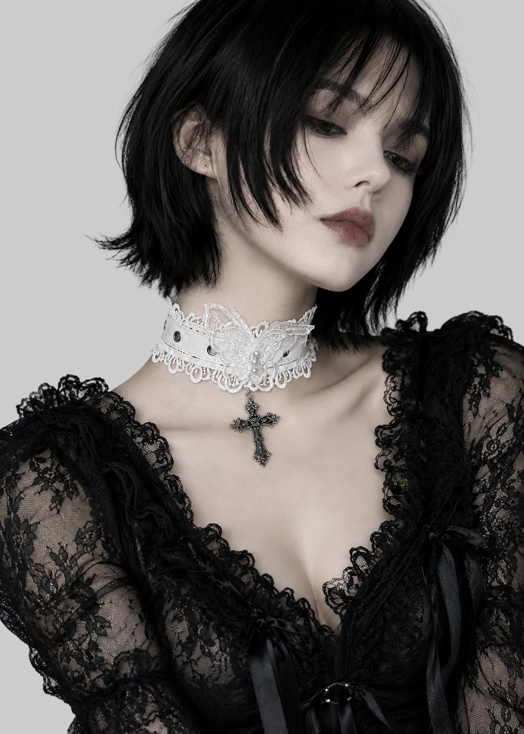 Butterfly Cross Lace Choker product image 4