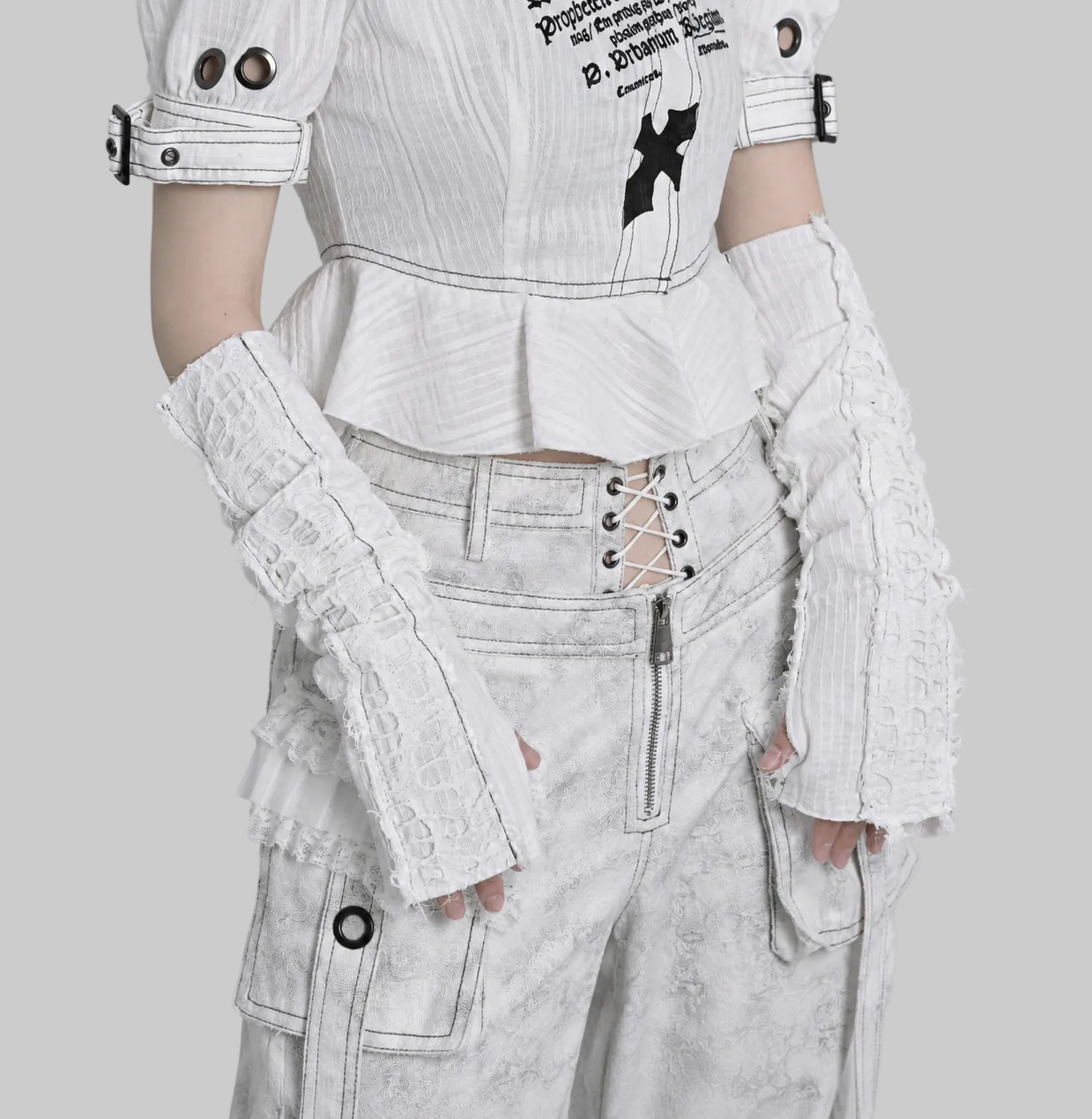 Distressed Layered Arm Warmers product image 4