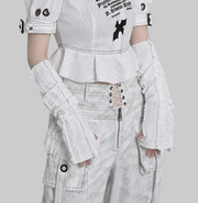 Distressed Layered Arm Warmers product image 4