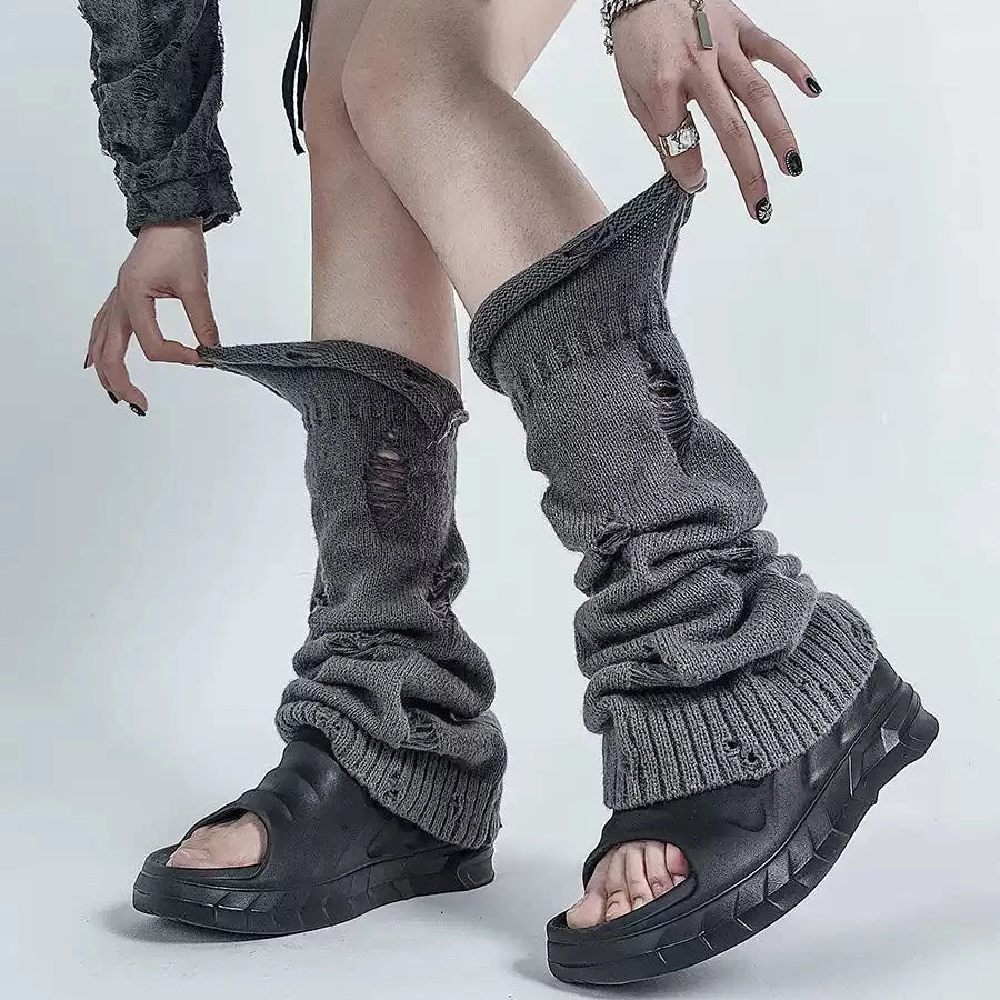 Distressed Knit Slouch Leg Warmers product image 1