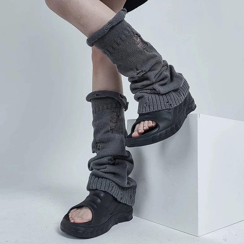 Distressed Knit Slouch Leg Warmers product image 4