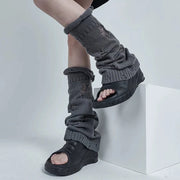Distressed Knit Slouch Leg Warmers product image 4