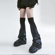 Ribbed Pocket PU Over-Knee Leg Warmers product image 6