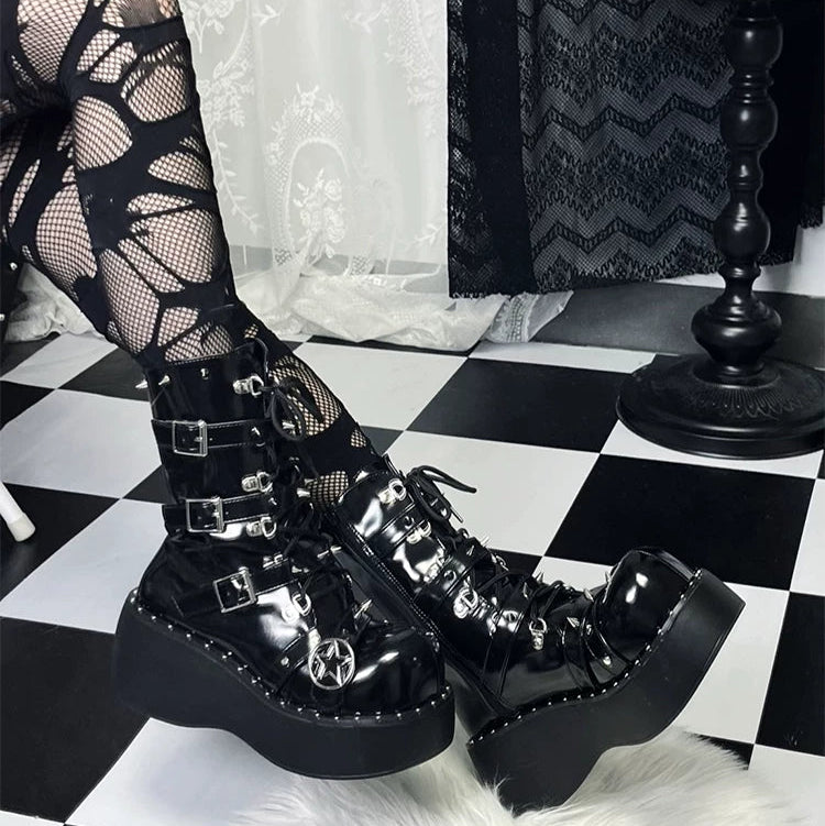Punk Band Platform Combat Boots product image 9