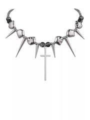 Titanium Steel Spike Cross Necklace product image