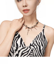 Titanium Steel Spike Cross Necklace product image