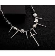 Titanium Steel Spike Cross Necklace product image