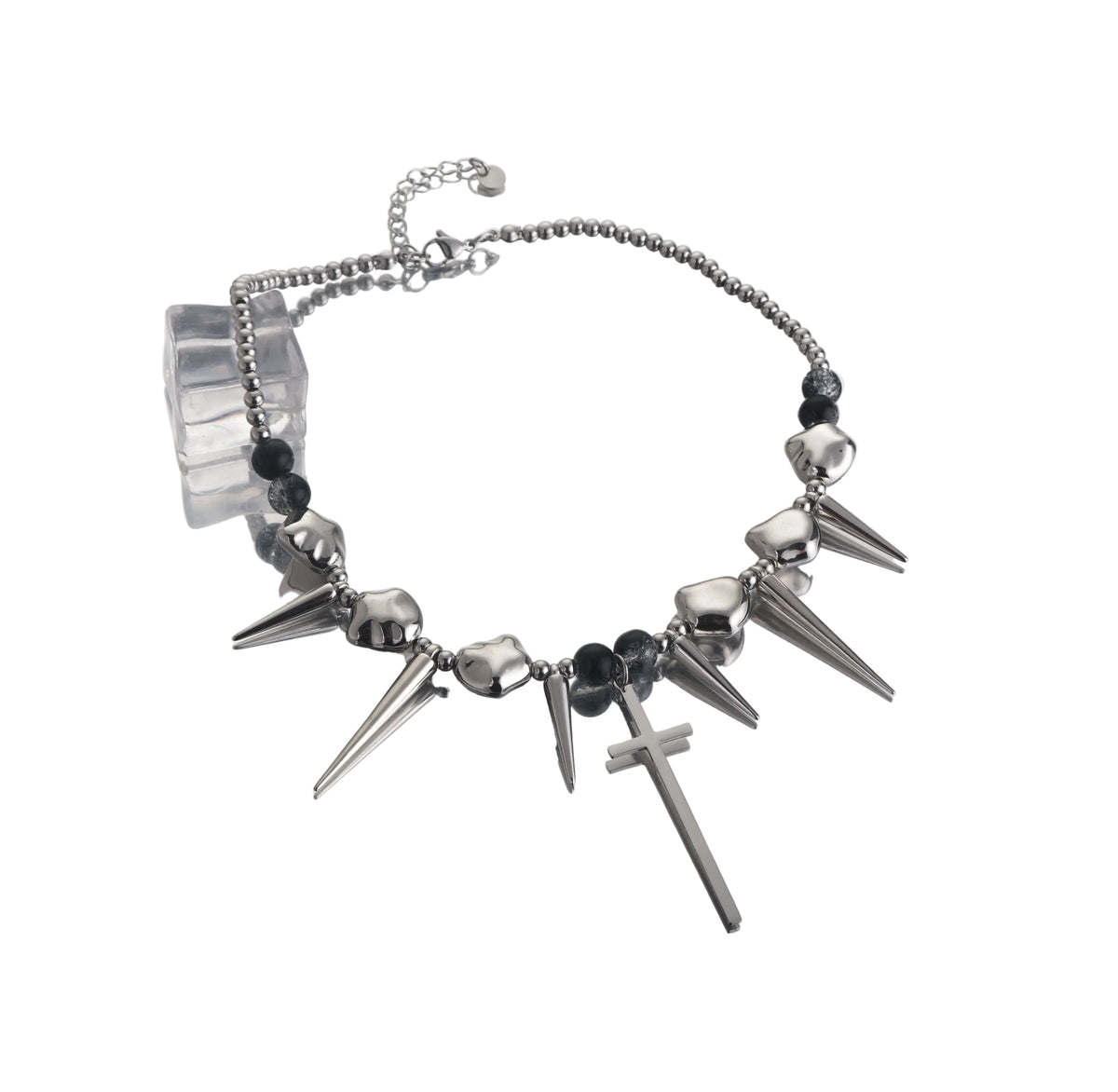 Titanium Steel Spike Cross Necklace product image