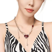 Blood-Red Heart Chain Necklace product image 2