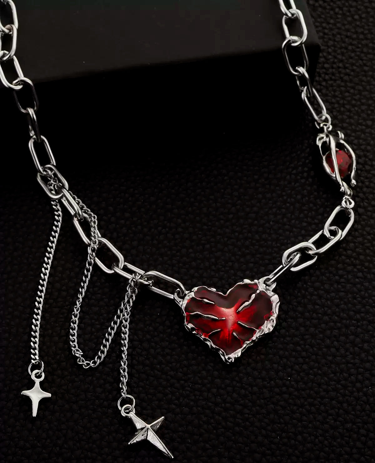 Blood-Red Heart Chain Necklace product image 3