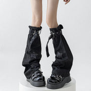 Star-Buckle Denim Slouch Leg Warmers product image 2