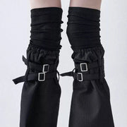Layered Ribbed Over-Knee Leg Warmers product image 6