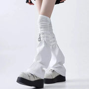 Layered Ribbed Over-Knee Leg Warmers product image 2