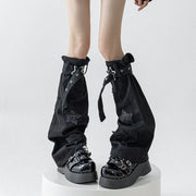 Sequin Star Denim Leg Warmers product image 1
