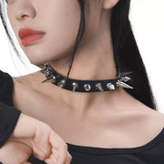 Mixed Spike Leather Gothic Choker product image 2