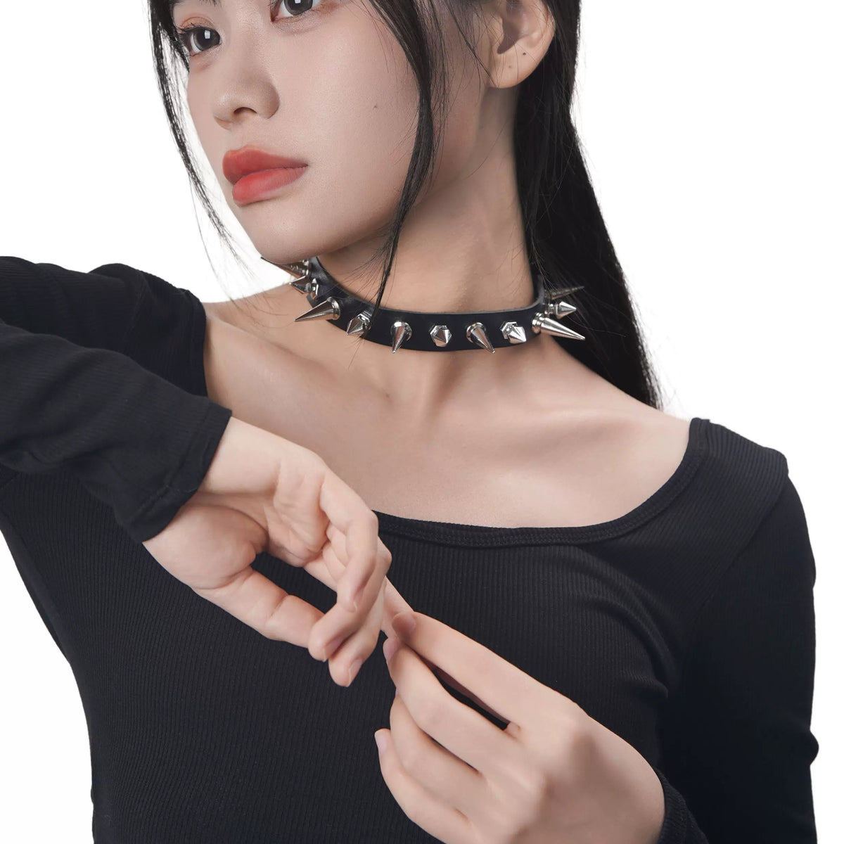 Mixed Spike Leather Gothic Choker product image 4