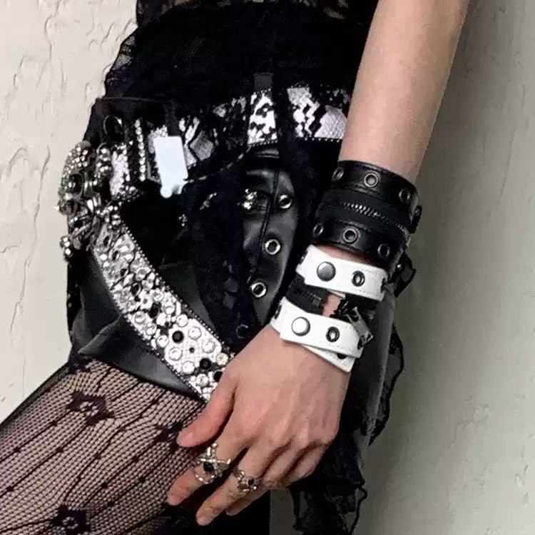 Zipper Stud Moto Wrist Cuff product image 3