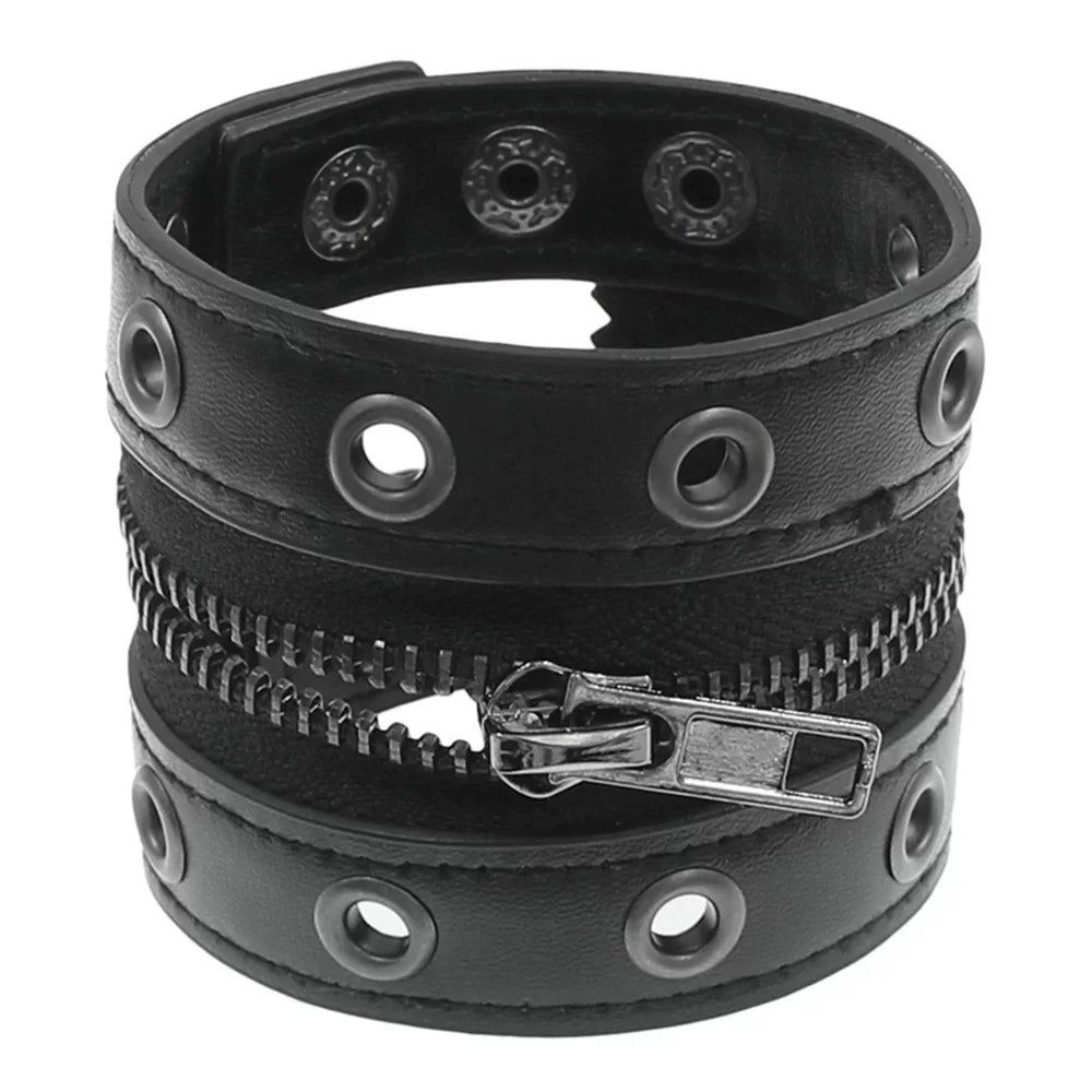 Zipper Stud Moto Wrist Cuff product image 1