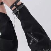Star Bow Buckle Denim Leg Warmers product image 4