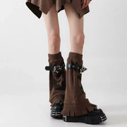 Brown Star Buckle Leg Warmers product image 3