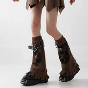 Brown Star Buckle Leg Warmers product image 4