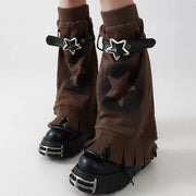 Brown Star Buckle Leg Warmers product image 2