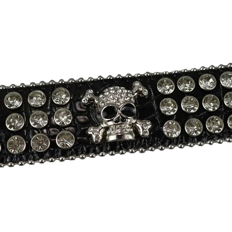 Rhinestone Skull Wide Cuff Bracelet product image 6