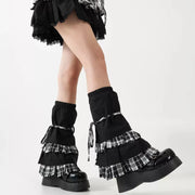 Plaid Ruffle Slouch Leg Warmers product image 1