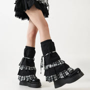Plaid Ruffle Slouch Leg Warmers product image 7