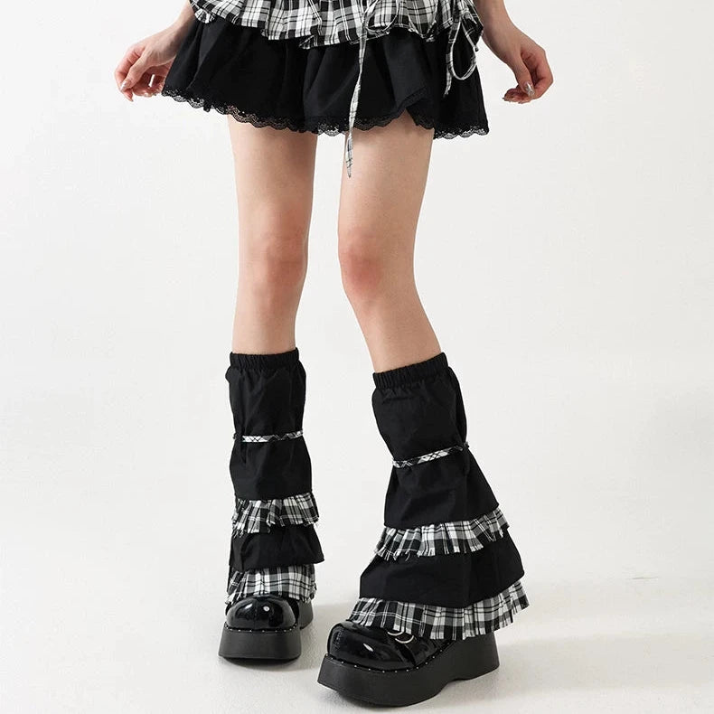 Plaid Ruffle Slouch Leg Warmers product image 5
