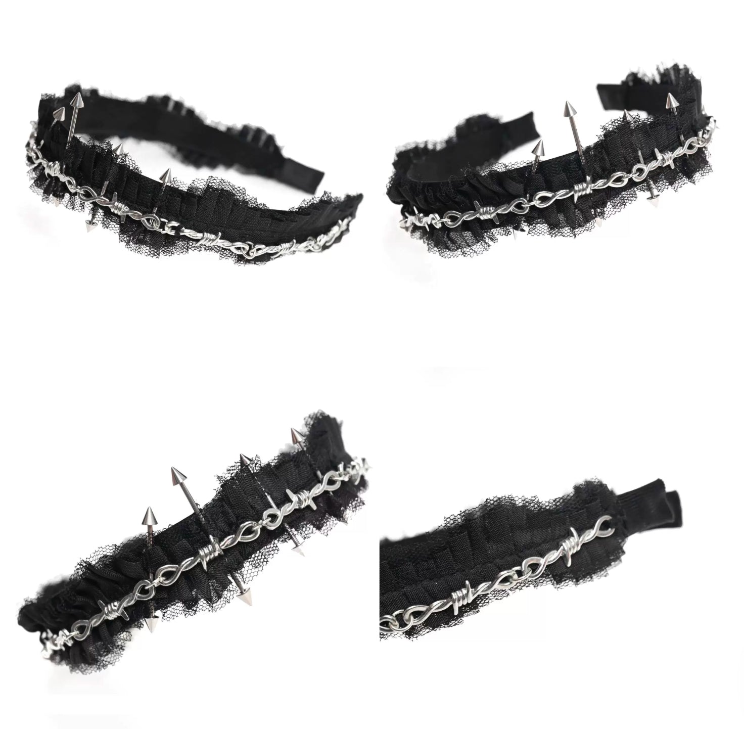 Black Pleated Thorn Headband product image 4