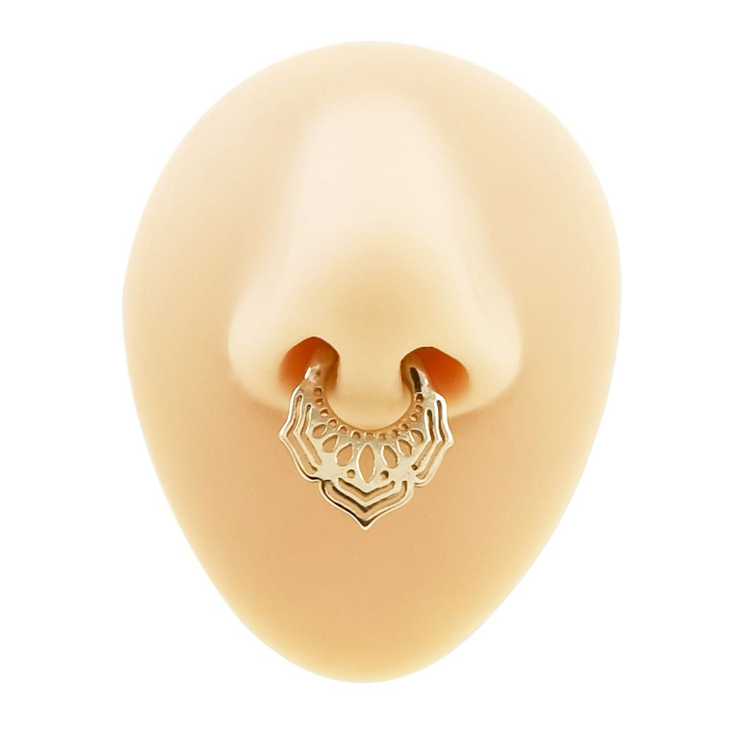 Rizznova Ethnic Style Golden Nose Septum- 1.2mm