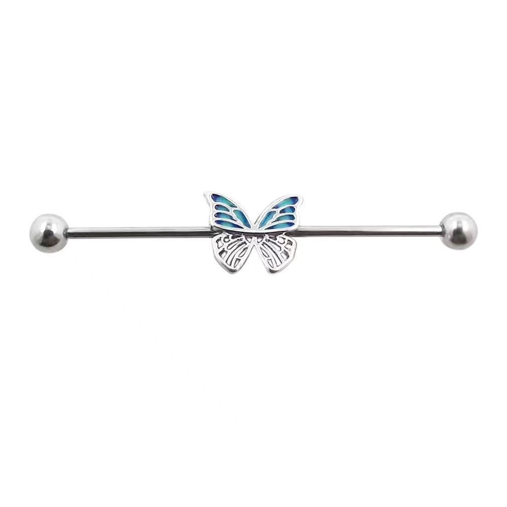 RIZZNOVA Butterfly Ear Industrial Piercing Jewelry 1.2mm