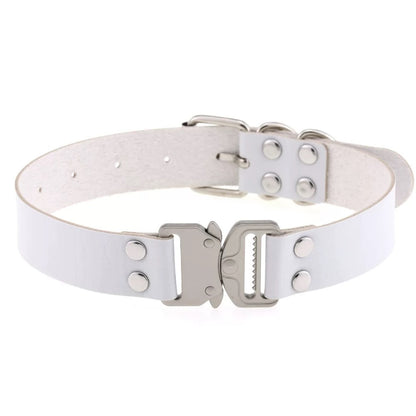 Y2K Punk Buckle Choker – Industrial Subculture Collar for Baddies