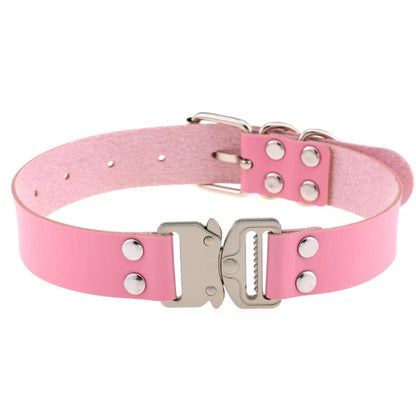 Y2K Punk Buckle Choker – Industrial Subculture Collar for Baddies