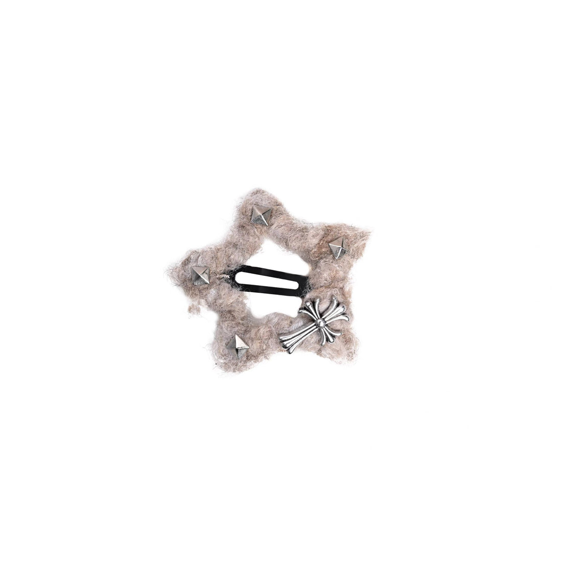 Faux-Fur Side Hair Clip back closure view