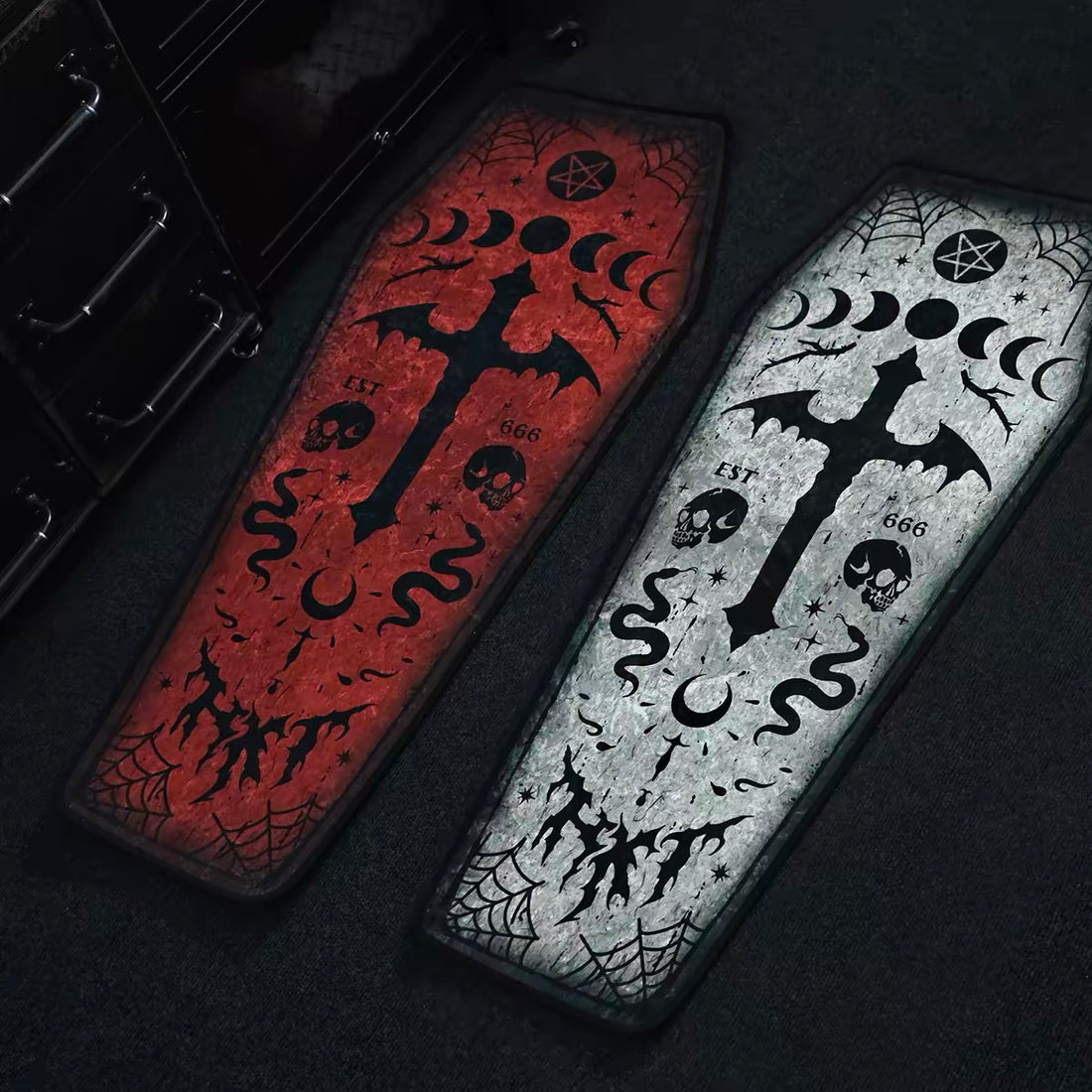Bloody Mary Gothic Coffin Runner Rug front view