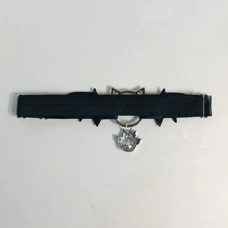Lolita Gothic Demon Wing & Cat Claw Pendant Leather Leg Garter Thigh Strap