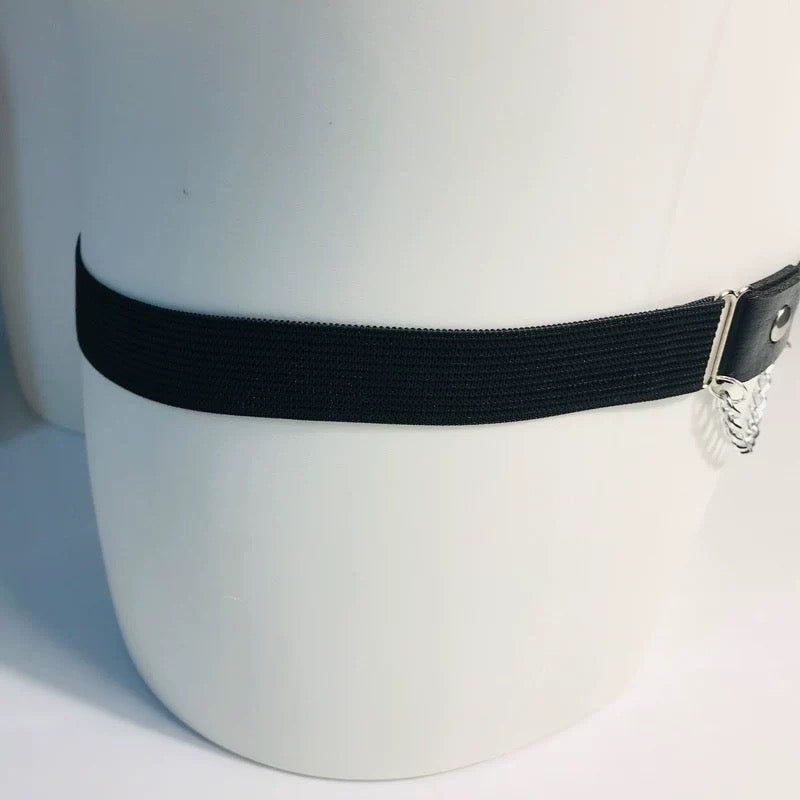 Gothic Dark Punk Choker Necklace with Star Pendant