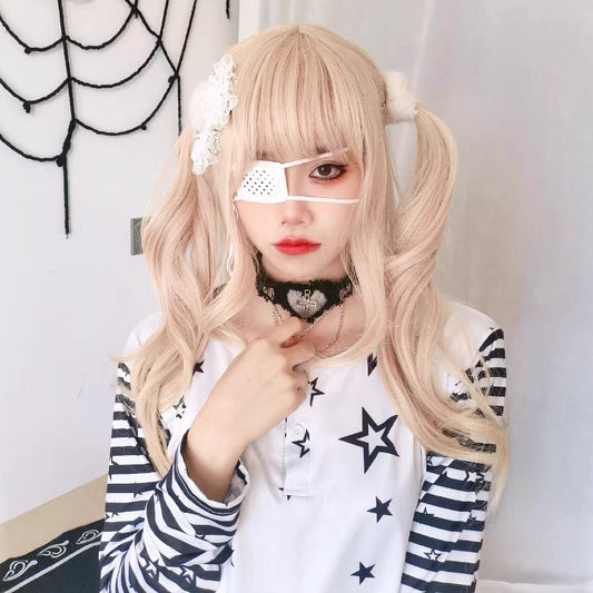 Rizznova Gothic Plush Heart & Cross Pendant PU Leather Choker Necklace