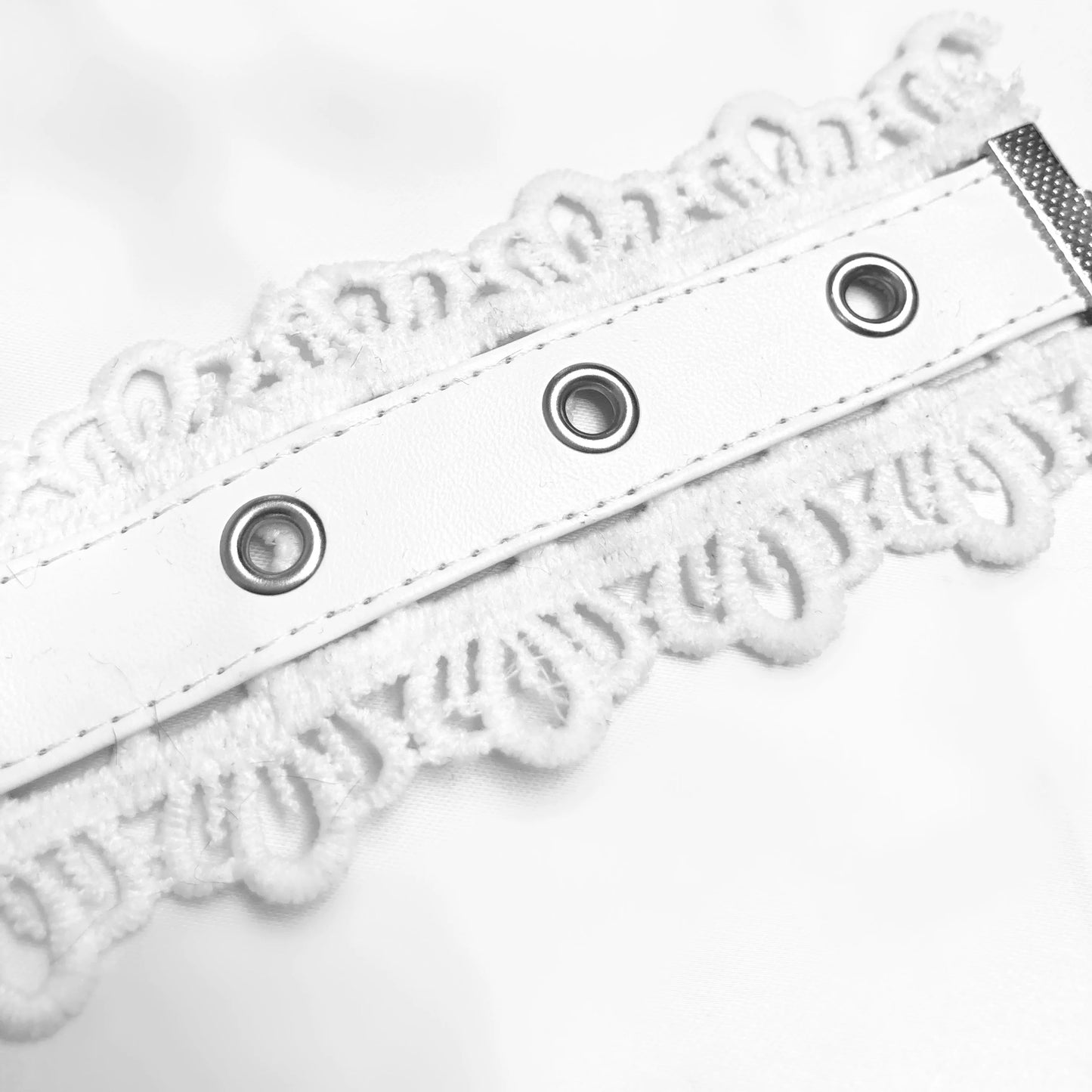 Rizznova White Gothic Lace Butterfly & Cross Choker Necklace