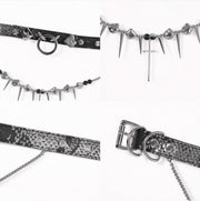 Snake-Print Cross Hardware Choker product image 3