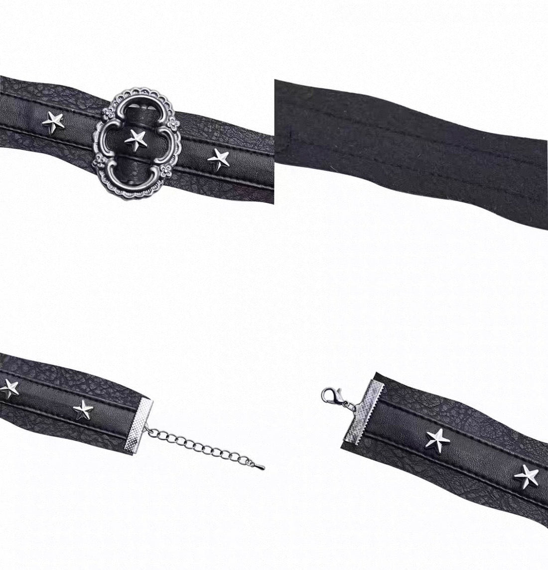 Asymmetric Star Faux-Leather Choker detail view